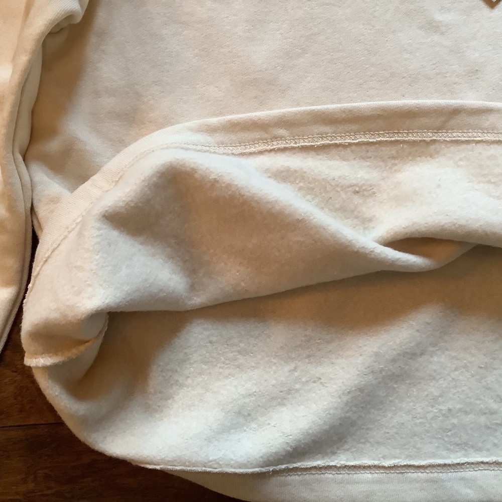 Zara Long Sleeve Knit Cropped Top Ivory Sweatshirt - Picture 5 of 7